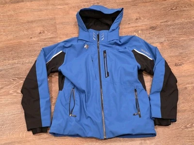 Descente Insulated Ski Jacket Snowboard Men's XL Hooded Vented Blue - Image 1 of 4
