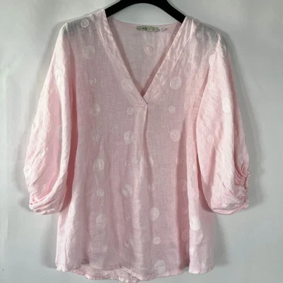 Camille & Co. Top 100% Lino Mujer Grande Lagenlook Minimalista Playa Boho Aireado Foto 1 de 4