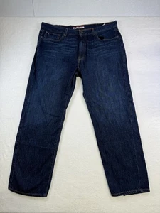 Tommy Hilfiger Straight Relaxed Jeans Men's 40x32 Blue Denim Dark Wash - Picture 1 of 11