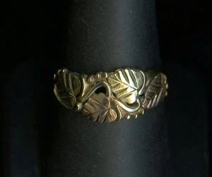 10K 2.73 Gram Size 8.5 Solid Yellow & Rose Gold Grape Leaf Petal Ring Band im - Picture 1 of 3