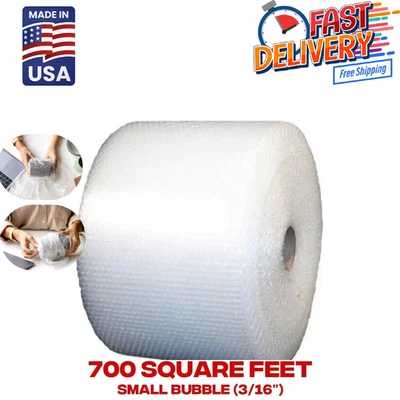3/16" SH Small Bubble Cushioning Wrap Padding Roll 700'x 12" Wide Perf 12" 700FT - Image 1 of 4