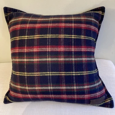  Ralph Lauren Alden Plaid Wool Cashmere Tartan Pillow Scotland $495 Christmas  - Image 1 of 4