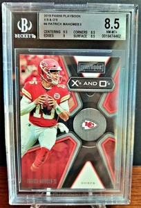 PATRICK MAHOMES 2019 PANINI PLAYBOOK X'S & O'S #4 (BGS GRADED 8.5) K.C. CHIEFS - Picture 1 of 2