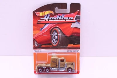 New *Damaged Mattel Hot Wheels 2015 Redline Series 18/18 Long Gone Semi Truck  - Image 1 of 4