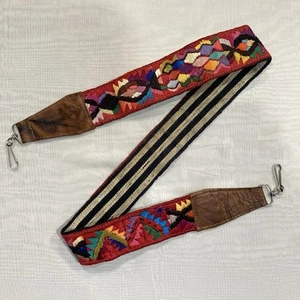 Ixchel Triangle Handmade Guatemalan Woven Multi Color Camera Strap - Picture 1 of 11
