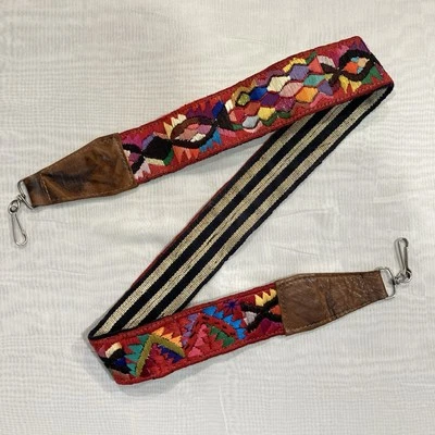Ixchel Triangle Handmade Guatemalan Woven Multi Color Camera Strap - Image 1 of 4
