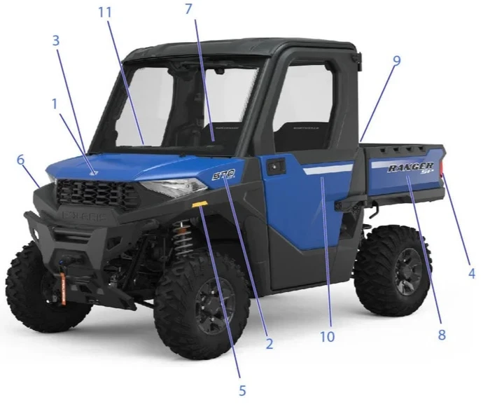 Polaris OEM Left Side Box Decal "Ranger" 2022 Ranger 570 UTV Models 7195967 - Image 1 of 1
