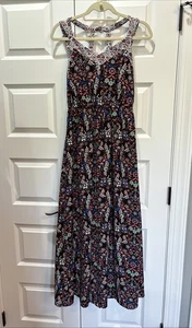Women’s Xhilaration Paisley Patterned Full Length Sleeveless Dress Size Small - Picture 1 of 6