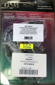 Osys EX-1370-2 - ExpressCard to RS232 1 port, PCI I/O card (OEM / New) - Picture 1 of 2