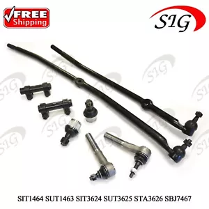 For 2003 - 2008 Dodge Ram 3500 4WD Front Ball Joint Inner Outer Tie Rod 8PC Kit - Picture 1 of 9