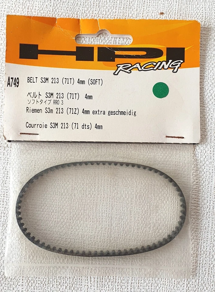 COURROIE 4 mm S3M HPI RACING POUR VOITURE RADIOCOMMANDEE VINTAGE A749 - Photo 1/1