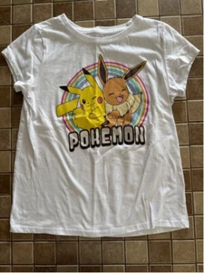 Girls Pokemon T-shirt Size L (10/12) White - Picture 1 of 3
