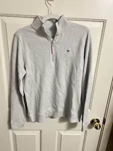 Vineyard Vines Sweater Women’s Gray Quarter Zip Fleece Size Small NWT - Picture 1 of 4