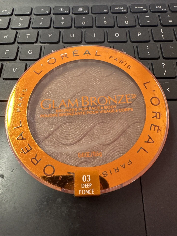 L'Oreal Paris Glam Bronze Bronzer For Face & Body ~  03 Deep ~ 0.41oz Brand New - Image 1 of 2