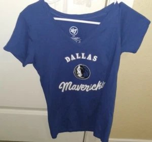 NBA Dallas Mavericks Blue Logo T-Shirt ('47) (Women's Small) (Taking Offers) - Picture 1 of 2