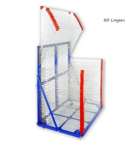 TECHTONGDA 50 Layers Screen Printing Movable Drying Rack with 4 Universal Wheel - Picture 1 of 3