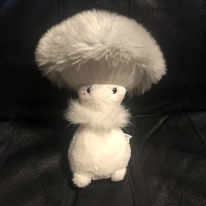 Mushroom Plush Aurora Fungi Friends Grey White Stuffed Toy 8" 2018 Fluffy Head - Picture 1 of 10