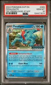 Pokemon Feraligatr SVP 089 STAFF Promo Prerelease Forze Temporali PSA 10 - Foto 1 di 2