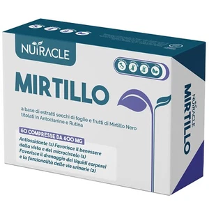 NUTRACLE MIRTILLO NERO →600mg 60 cpr DRENANTE MICROCIRCOLO CIRCOLAZIONE GAMBE - Foto 1 di 7