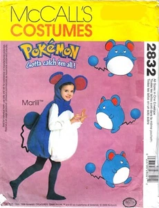 McCalls 2832 pattern rare uncut Pokemon costume Marill size 4-8 - Picture 1 of 2