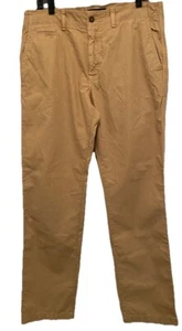 New American Eagle Pants 34x34 Mens Beige Career Khaki Chino Stretch Straight - Picture 1 of 8