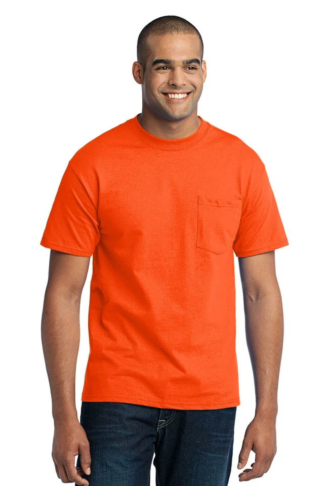 Port & Company PC55PT Mens Big & Tall Short Sleeve Core Blend Pocket T-Shirt - Image 1 of 3