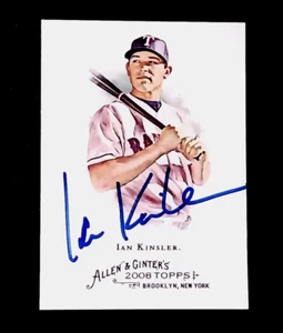 IAN KINSLER RANGERS AUTOGRAPHED SIGNED 2008 A & G BASEBALL CARD JSA AUCTION LOA - Picture 1 of 2