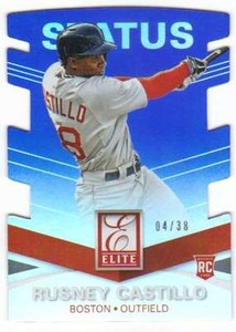 2015 Panini Elite Blue Status Die-Cut /38 RC #2 Rusney Castillo Red Sox