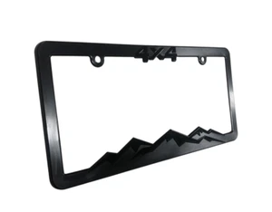 BLACKOUT RAISED LETTER LICENSE PLATE FRAME-4x4-MOUNTAINS - Picture 1 of 3