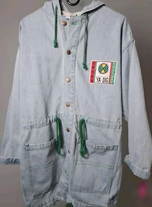 Cross Colours Vintage Jeansjacke mit Kapuze ya Dig Ya Dig Vintage Gr. Small - Bild 1 von 6