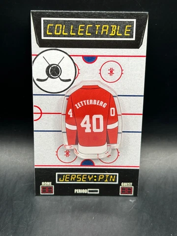 Detroit Red Wings Henrik Zetterberg jersey lapel pin-Classic RINK Collectable Cover