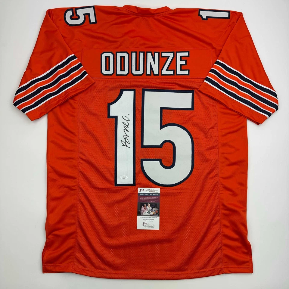 Autographed/Signed Rome Odunze Chicago Orange Football Jersey JSA COA - Image 1 of 4