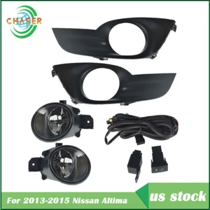 LH+RH Side Fog Driving Light Lamp w/Cover For 13-15 Nissan Altima 2.5L/3.5L - Picture 1 of 12