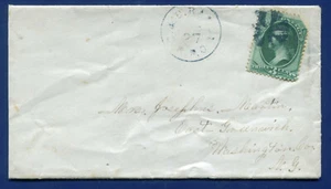 Railroad Train 1870s RPO cover Cork Cancel Chicago & Cedar Rapids RPO - Picture 1 of 2
