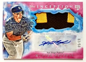 🔥HUNTER RENFROE 2/50 ROOKIE 2017 TOPPS INCEPTION MAGENTA PATCH AUTOGRAPH HOT🔥 - Picture 1 of 2