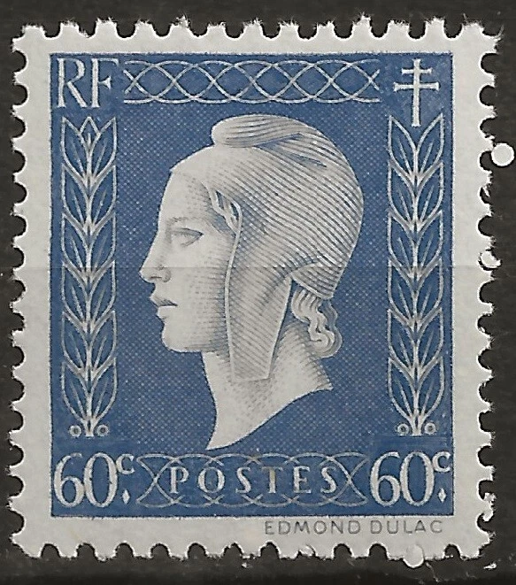 N° 686**  60c BLEU-GRIS TYPE MARIANNE DE DULAC - Photo 1/1