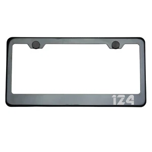 Titanium Gun Metal License Plate Frame 124 Laser Etched Metal Screw Cap - Bild 1 von 8