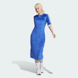 Adidas Originals velour dress 2 piece tank dress shrug womens Small zebra NWT - Picture 1 of 14