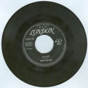 Ricky Nelson Sings It's Late Never Be Anyone Else But You London Records - Picture 1 of 1