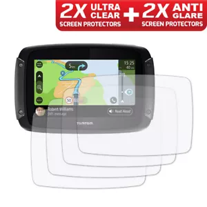 TOMTOM RIDER 500 / 550 Screen Protector 2 x Ultra Clear & 2 x Anti Glare - Picture 1 of 7