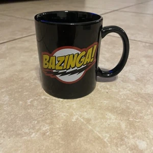 Big Bang Theory Bazinga Black Coffee Mug Cup Warner Bros. Entertainment VGUC - Picture 1 of 6