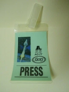 NASA Atlas AC-77 GOES Media Pass Badge Lockheed Martin KSC - Picture 1 of 4