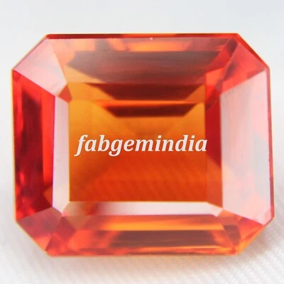 Piedras preciosas sueltas corte esmeralda granate natural espesartita de Namibia certificadas de 10+ quilates Foto 1 de 4