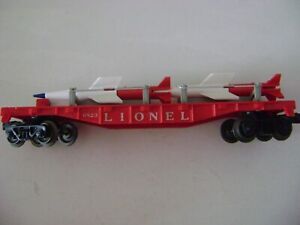 Lionel  6823 Double Rocket Red Car on 6424-11 Mold