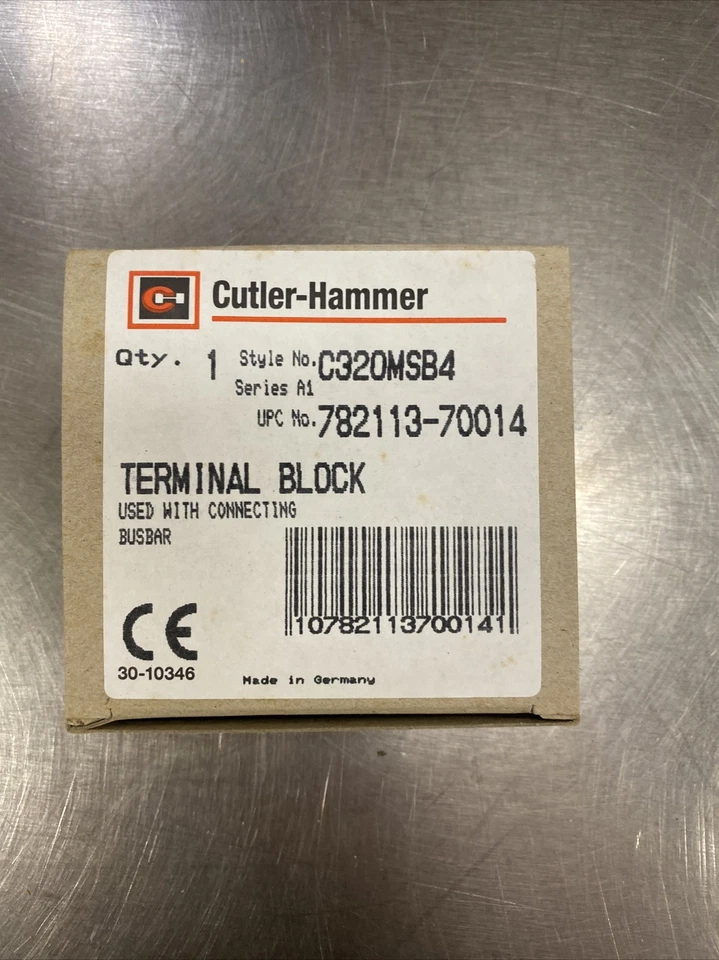 CUTLER-HAMMER C320MSB4 TERMINAL BLOCK - Image 1 of 1