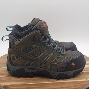 Botas de trabajo Merrell para mujer talla 7 Moab Vertex Mid impermeables punta compuesta gris - Imagen 1 de 17
