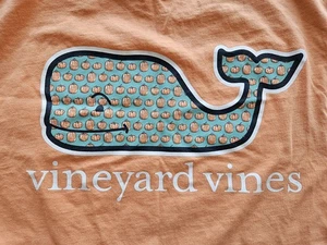 VINEYARD VINES Pocket Long Sleeve Whale Pumpkin Graphic Shirt Medium - Picture 1 of 8