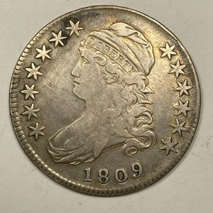 1809 Mützenbüste Hälfte 0,50. Sharp sehr guter Zustand Runde Kante. - Bild 1 von 3