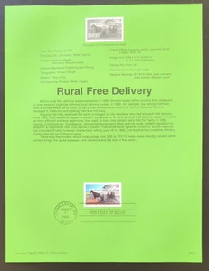 32c Rural Entrega Gratuita 1996 SOUVENIR PAGE SCOTT # 3090 SP1214 - Imagen 1 de 1