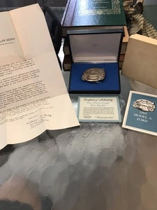 1903 Model A Ford Silver Ingot Belt Buckle w/COA from Franklin Mint  - Picture 1 of 13